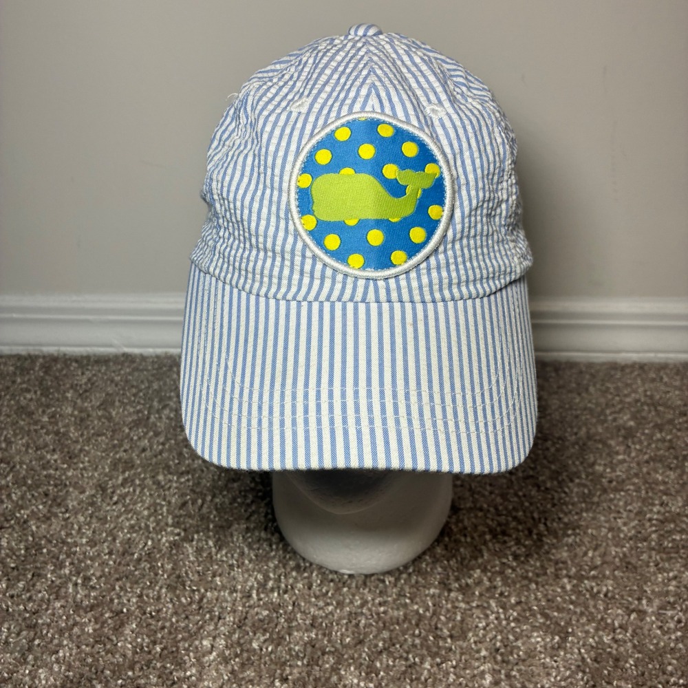 Vineyard Vines Kentucky Derby Seersucker Hat OSFA Blue Preppy Whale